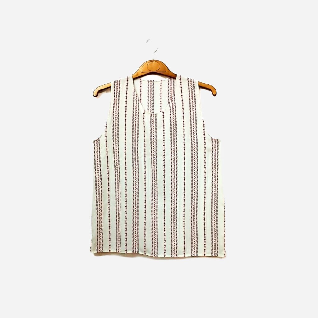 Sleeveless-Striped-Red-Top