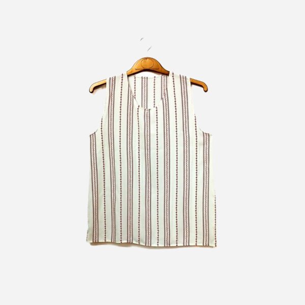 Sleeveless-Striped-Red-Top