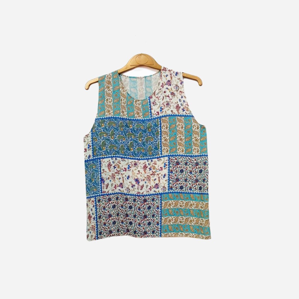 Sleeveless-Top-with-Printed-Detail
