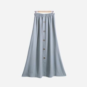 Modest-Gray-Skirt-with-Button