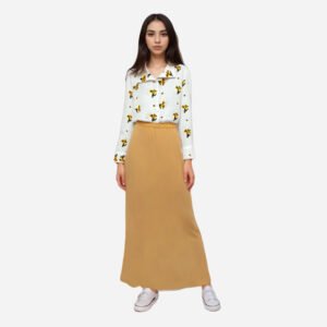 Modest-Floral-Blouse-with-Yellow-Maxi-Skirt