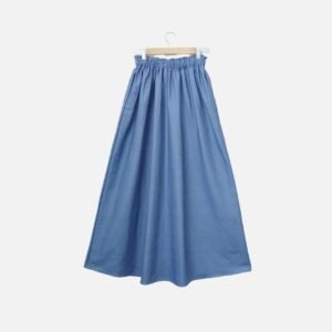 Flowy-Blue-Denim-Maxi-Skirt