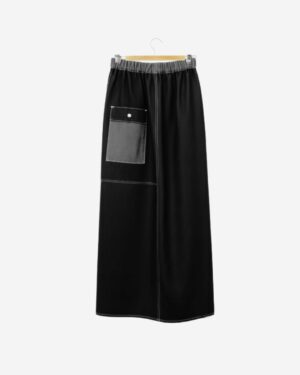 Asmaa Basha Black Denim Straight Modest Skirt