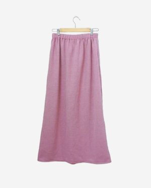 Asmaa Basha Pink Knit Modest Maxi Skirt