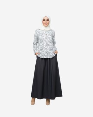 Asmaa Basha Black and White Cotton Modest Smart Set