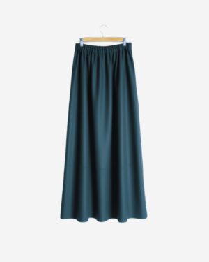 Asmaa Basha Turquoise Suede Modest Maxi Skirt