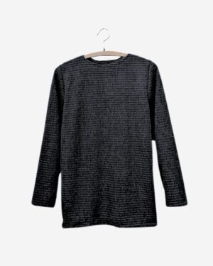 Asmaa Basha Black Knitted Modest Basic Sweater