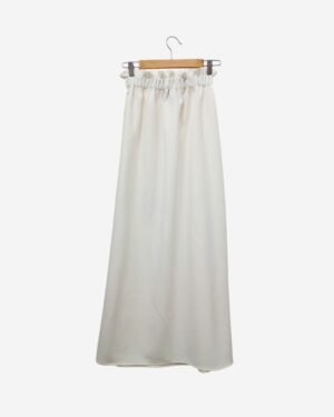 Asmaa Basha - Comfy Off-White Straight Cut Maxi Skirt
