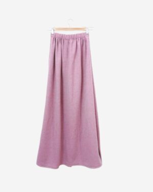 Asmaa Basha Pink Knit Modest Maxi Skirt