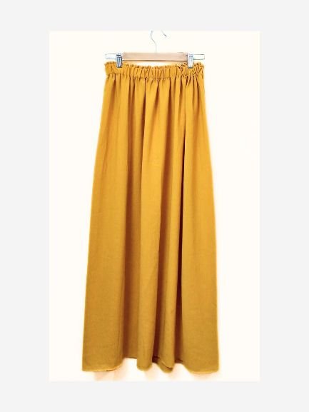 Yellow-Linen-Skirt