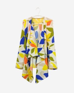 Asmaa Basha - Stylish Silk Open Front Summer Cardigan