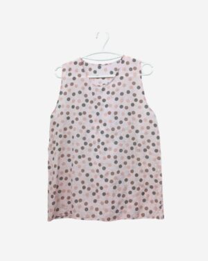 Asmaa Basha – Blush Polka Dots Cotton Top